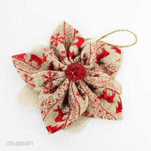 Fashion design imitation linen handmade flower christmas pendant