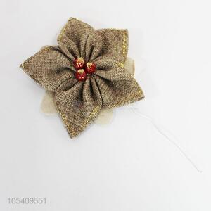 Best price imitation linen christmas flower pendant