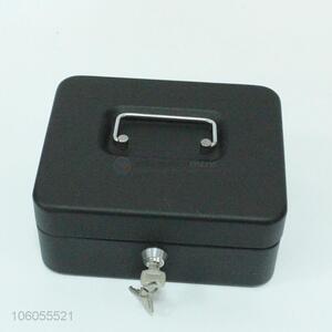 Portable safe box with key lock can be cash box metal safe
