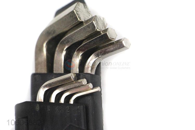 Best selling 9pcs steel flat head hex socket allen wrench