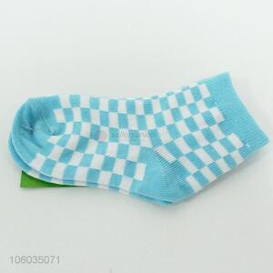 New design checkerboard pattern children socks