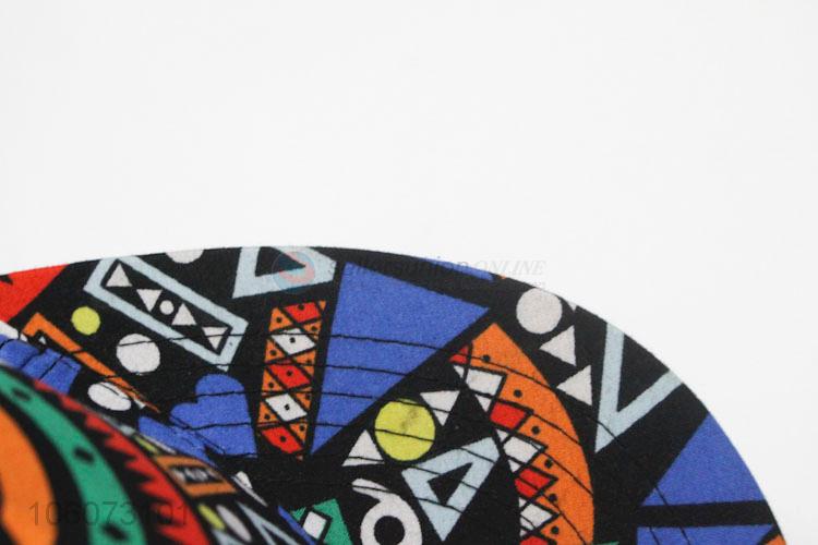 New design trendy geometric printing polyester baseball cap