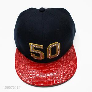 Best selling fashion embroidered clear stones embellished baseball cap