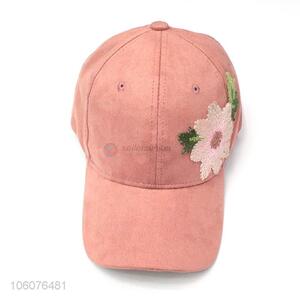New fashion embroidery 6 panel suede baseball cap