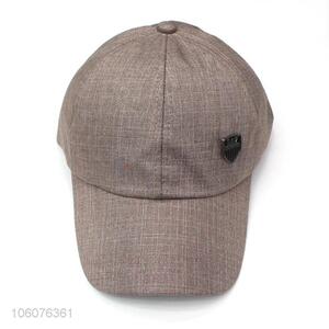 Reasonable price simple plain linen baseball cap