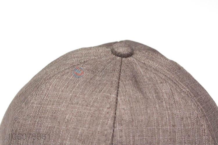 Reasonable price simple plain linen baseball cap