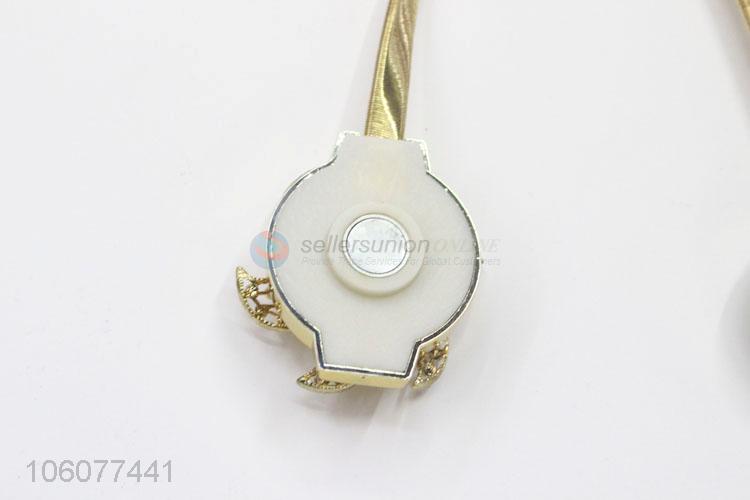 Delicate design decorative alloy megnetic curtain tiebacks clip