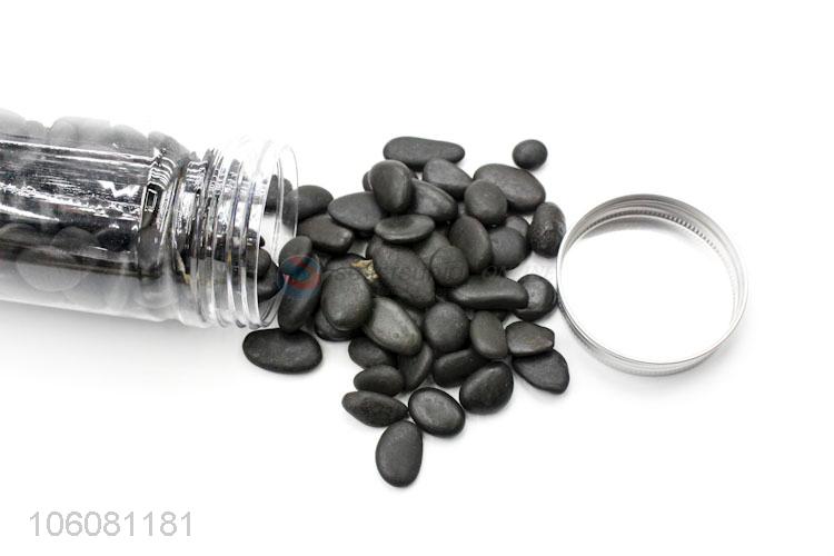 Top selling 0.8-1.2cm garden decoration material in black color pebble stone