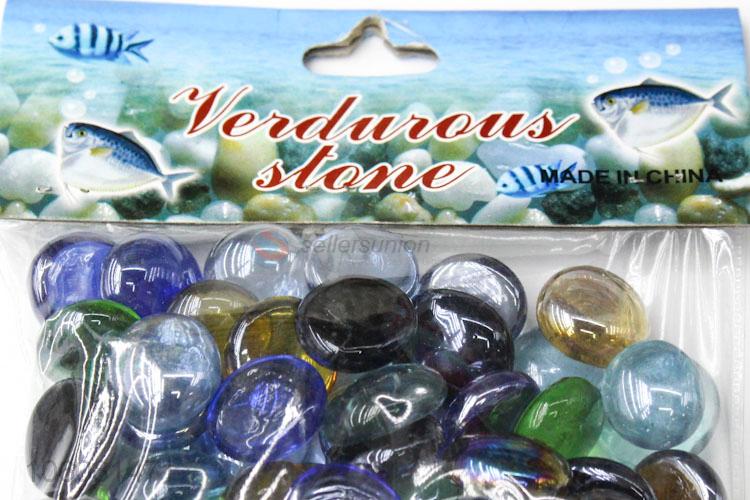 Unique design irregular transparent colorful glass stone for decorating