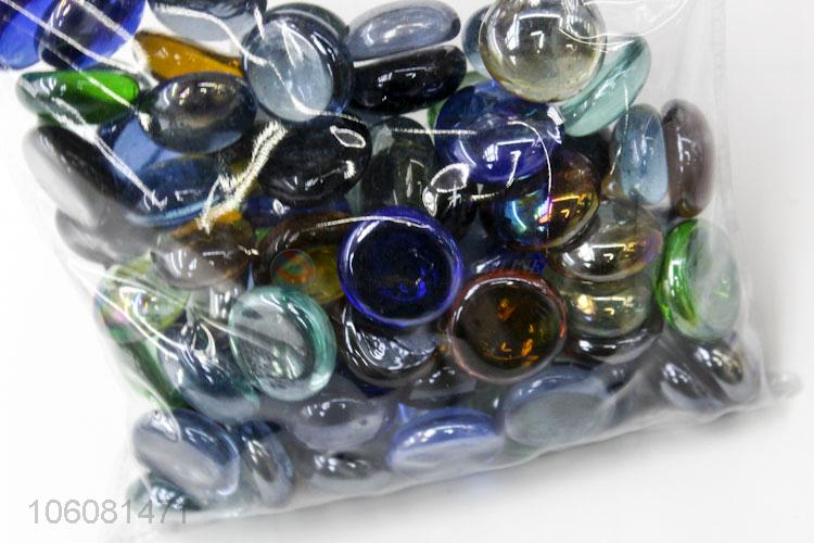 Unique design irregular transparent colorful glass stone for decorating