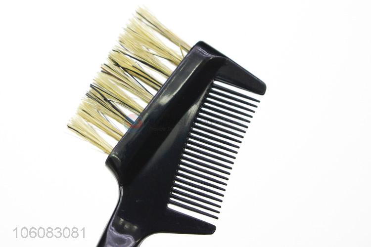 High quality black wooden handle makeup eyebrow comb brush