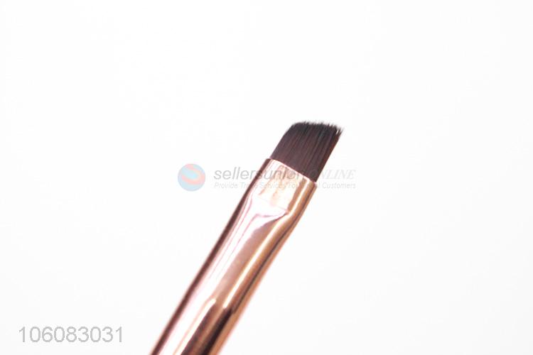 Direct price black wood handle nylon hair angled makeup eyebrow brush
