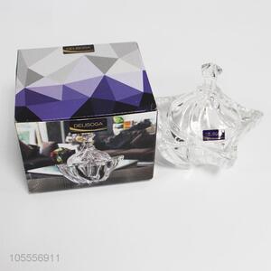 Factory Price Crystal <em>Glass</em> Sugar <em>Bowl</em> And Candy Jar With Lid