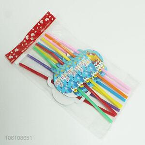 Factory price 10pcs colorful plastic straws