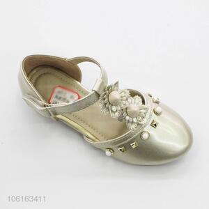 Factory Price Girl Leather Pu Shoes Spring Autumn Children Princess Shoes