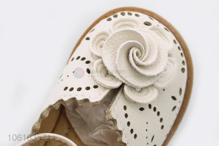 New Style Girl'S Shoes Hollow Soft Bottom Flowers Princess Shoes
