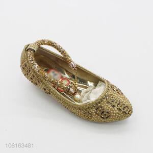 Wholesale Spring Girls Leather Casual Shoes With Shining Diamond