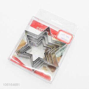 Factory Sell 5Pcs Stainless Steel Pentagram Shape Cookie Cutter Mold