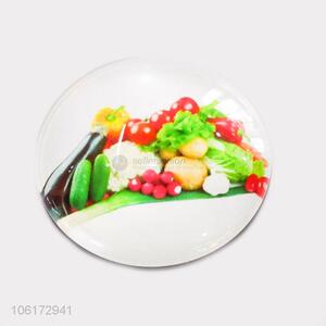 Factory wholesale vegetables design dome glass fridge magnet