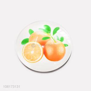 Latest style decorative orange picture glass fridge magnet