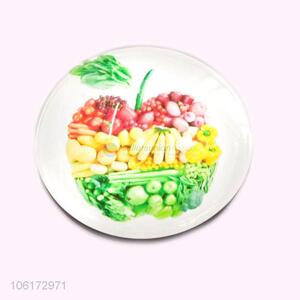 Best quality vegetables design dome glass fridge magnet