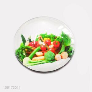 Professional manufacturer decorative vegetables picture glass fridge magnet