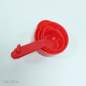 Factory Price 4PCS Plastic Red Measuring Spoon