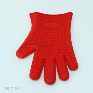 Promotional non-slip heat insulated silicone kitchen gloves