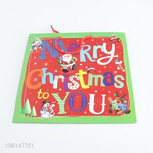 Custom Christmas Gift Bag Colorful Paper Handbag