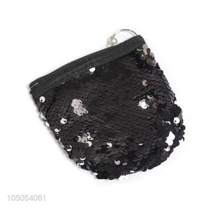 Custom Mini Black Woman Glitter Sequin Coin Purse