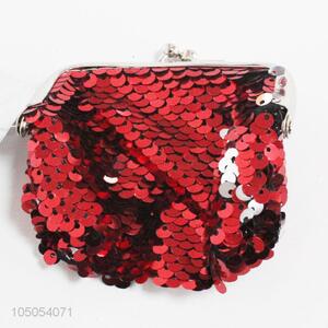 Fashion red cute sequin coin purse for girls