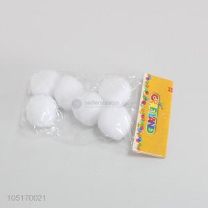 Direct factory 6pcs white plush ball for decoration