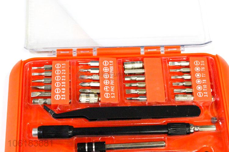 Superior quality 28pcs steel precision screwdriver bit set