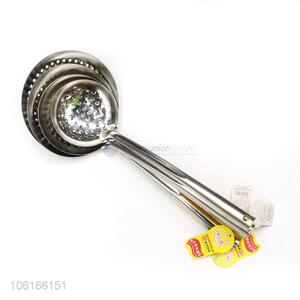 OEM factory cooking utensils stainless steel slotted ladle