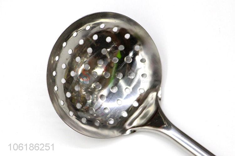 Low price cooking utensils stainless steel slotted ladle