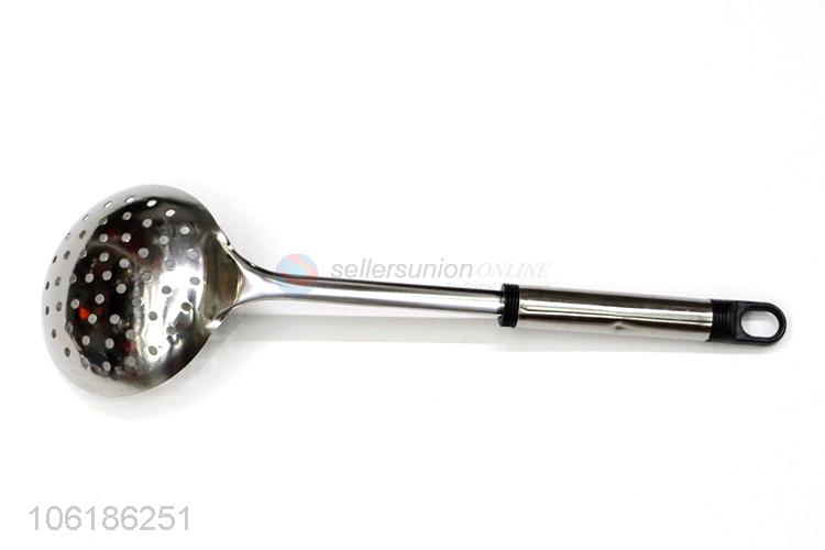 Low price cooking utensils stainless steel slotted ladle