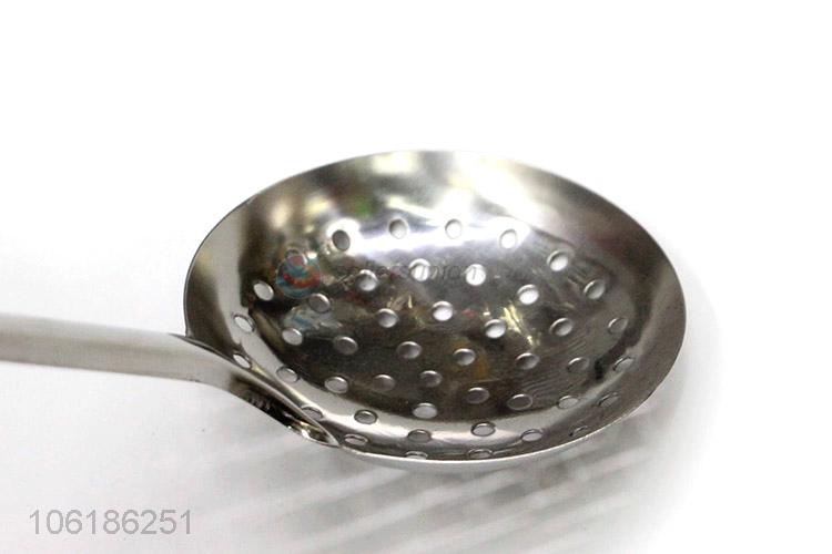 Low price cooking utensils stainless steel slotted ladle