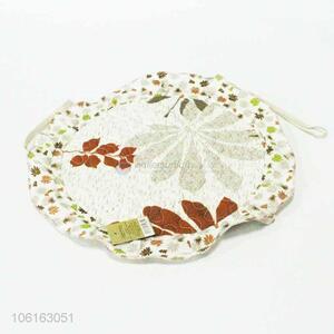 Hot sale flower printed polyester seat cushion with ties
