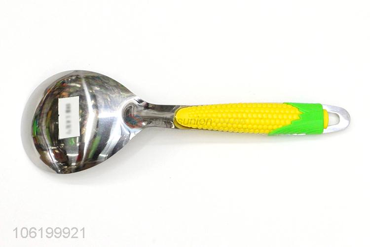 Hot Sale Stainless Steel Meal Spoon With Plastic Handle