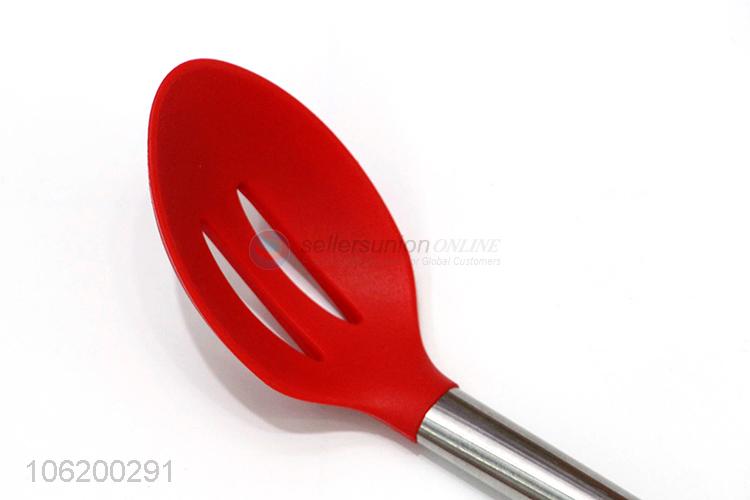 Lowest Price Silicone Slotted Spoon Kitchenware Leakage Ladle