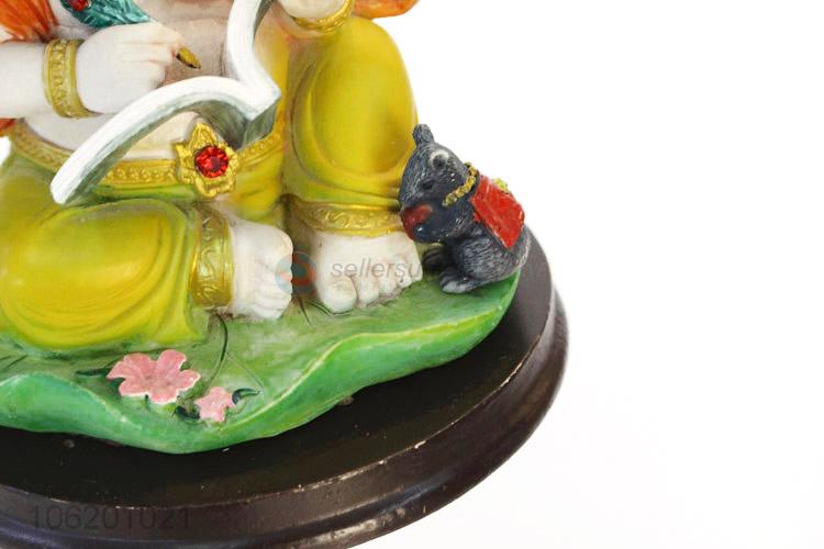 New Handmade Handpainted Figurine Resin Handicraft Lord Ganesha Statue