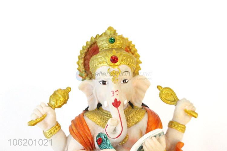 New Handmade Handpainted Figurine Resin Handicraft Lord Ganesha Statue