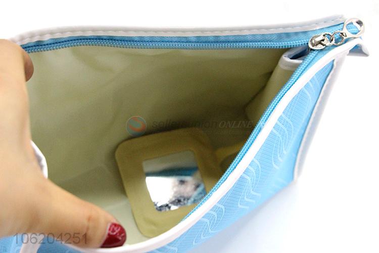 Wholesale portable women pu makeup bag travel bag