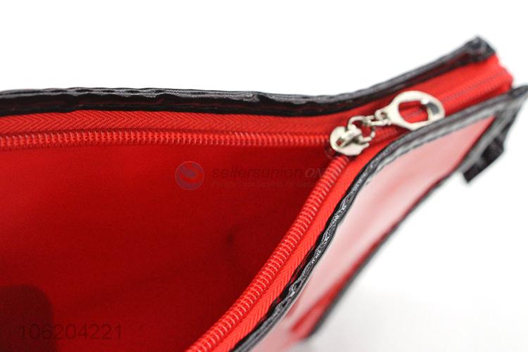 Bulk price red pu makeup bag travel bag for women