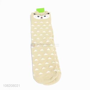 Best quality cartoon design ladies polyester socks