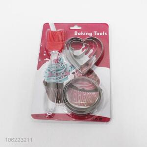 Wholesale kitchen baking tools set heart and round shaped cake mould