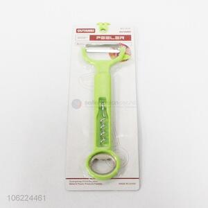 New creative Multi-function 3 in 1 wine corkscrews bottle opener  stainless steel fruit peeler