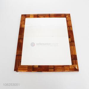 Hot selling rectangle imitation wood mirror