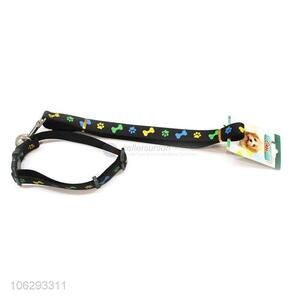 Cute Printing Pet Collars With Leashes Set