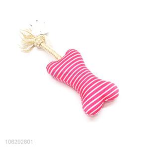 Custom Cotton Rope Bone Shape Chew Toy For Pet